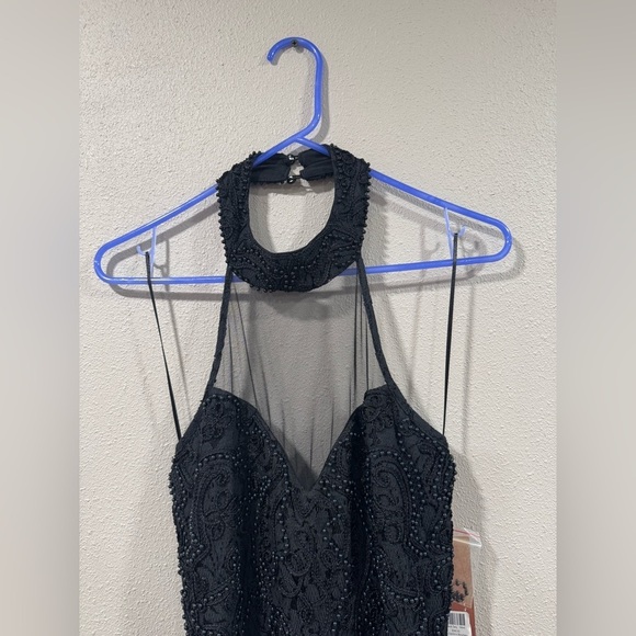 NWT Verte Black Beaded Neck Line Dress - Picture 4 of 9